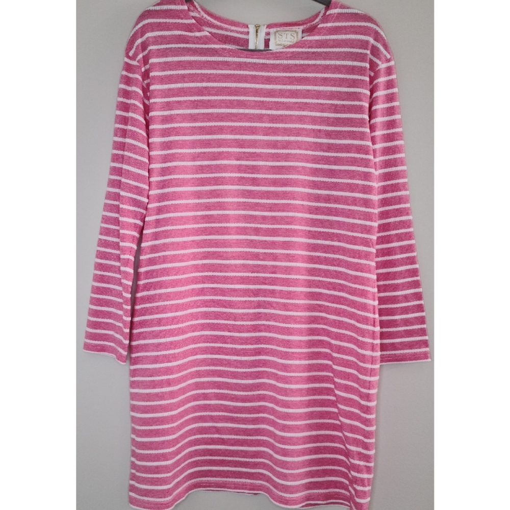 Sail to Sable Pink & White Striped Dress
